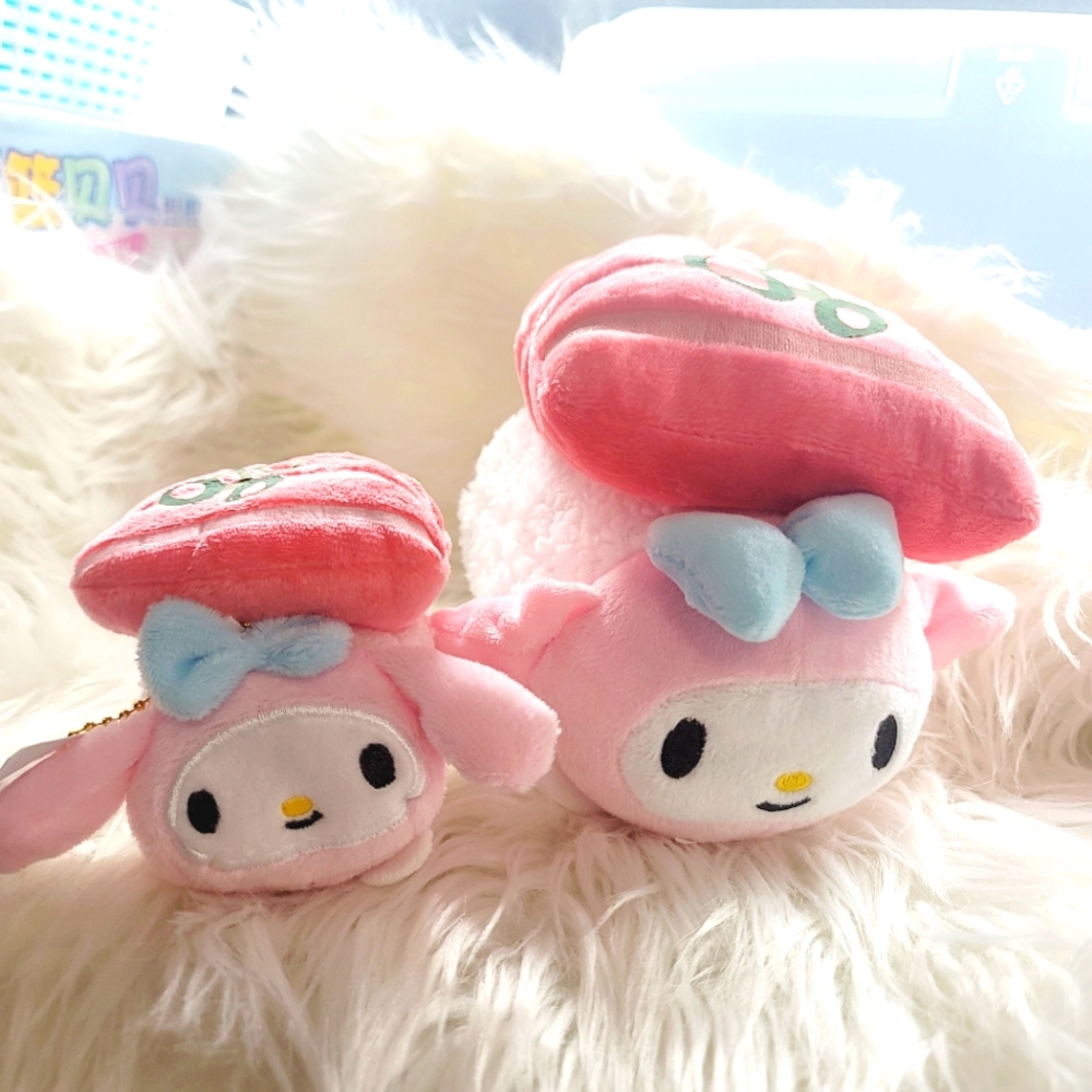 Sanrio MY MELODY MOMMY AND BABY PLUSHIE WITH JAPAN TAGS